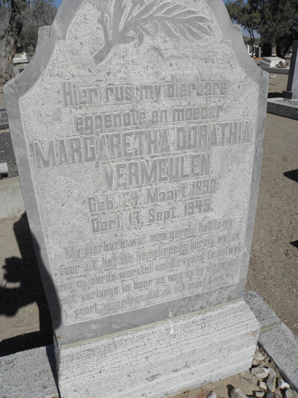 VERMEULEN Margaretha Dorathia 1890-1945