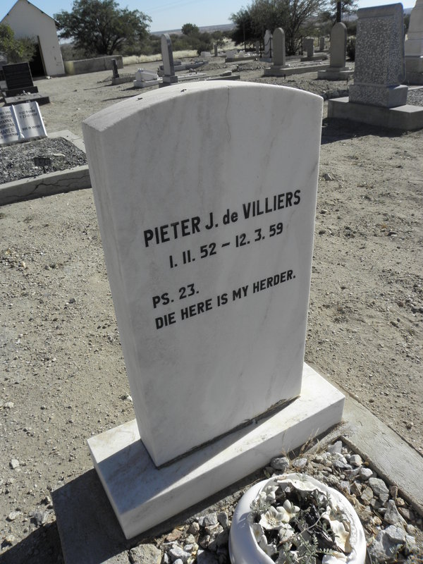 VILLIERS Pieter J., de 1952-1959