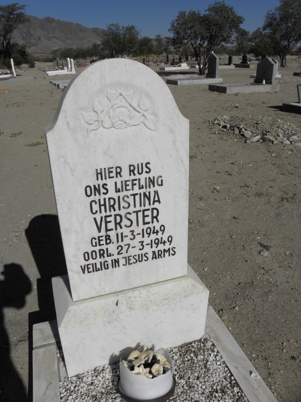 VERSTER Christina 1949-1949