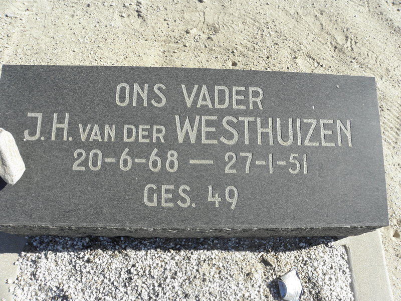 WESTHUIZEN J.H., van der 1868-1951