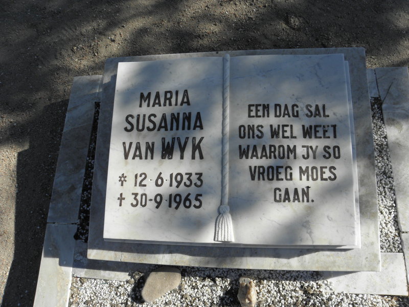 WYK Maria Susanna, van 1933-1965