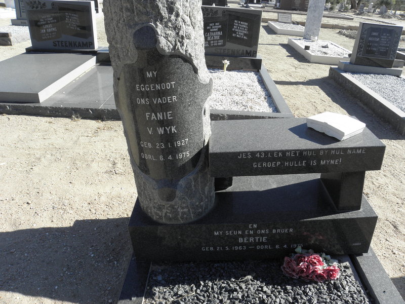 WYK Fanie, v. 1927-1975 :: VAN WYK Bertie 1963-1975