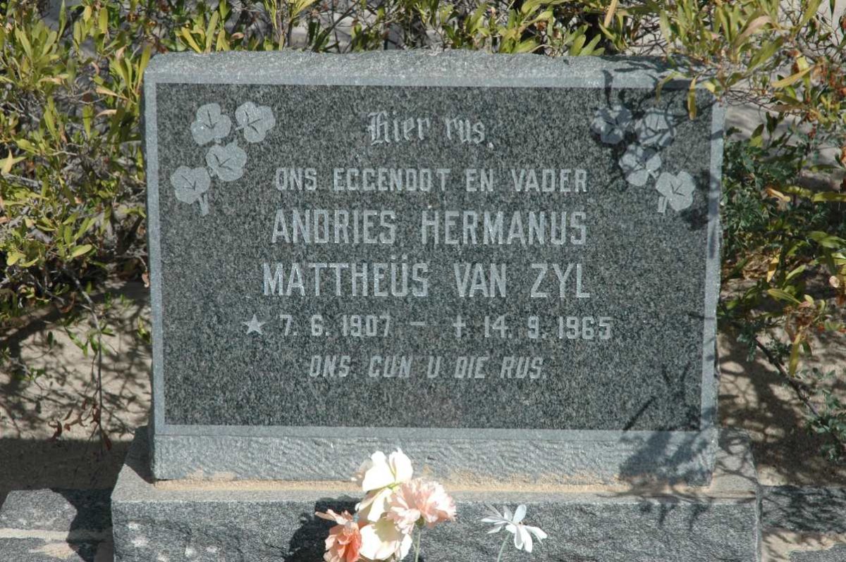 ZYL Andries Hermanus Mattheüs, van 1907-1965