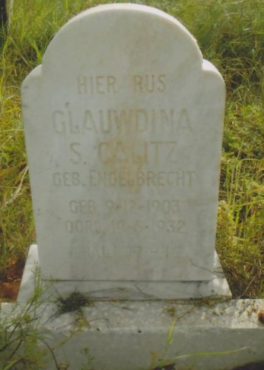 CALITZ Glauwdina S. nee ENGELBRECHT 1903-1932