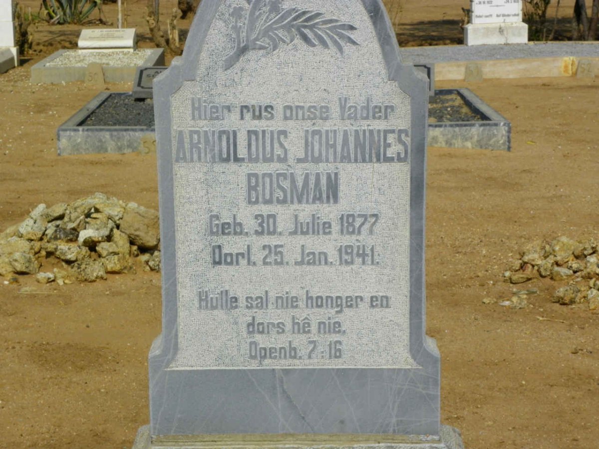 BOSMAN Arnoldus Johannes 1877-1941
