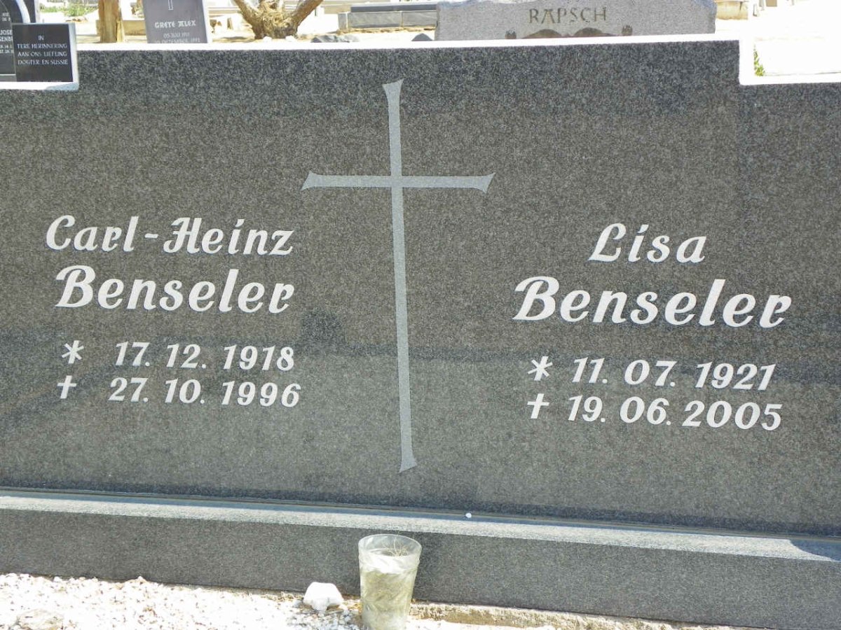 BENSELER Carl-Heinz 1918-1996 &amp; Lisa 1921-2005