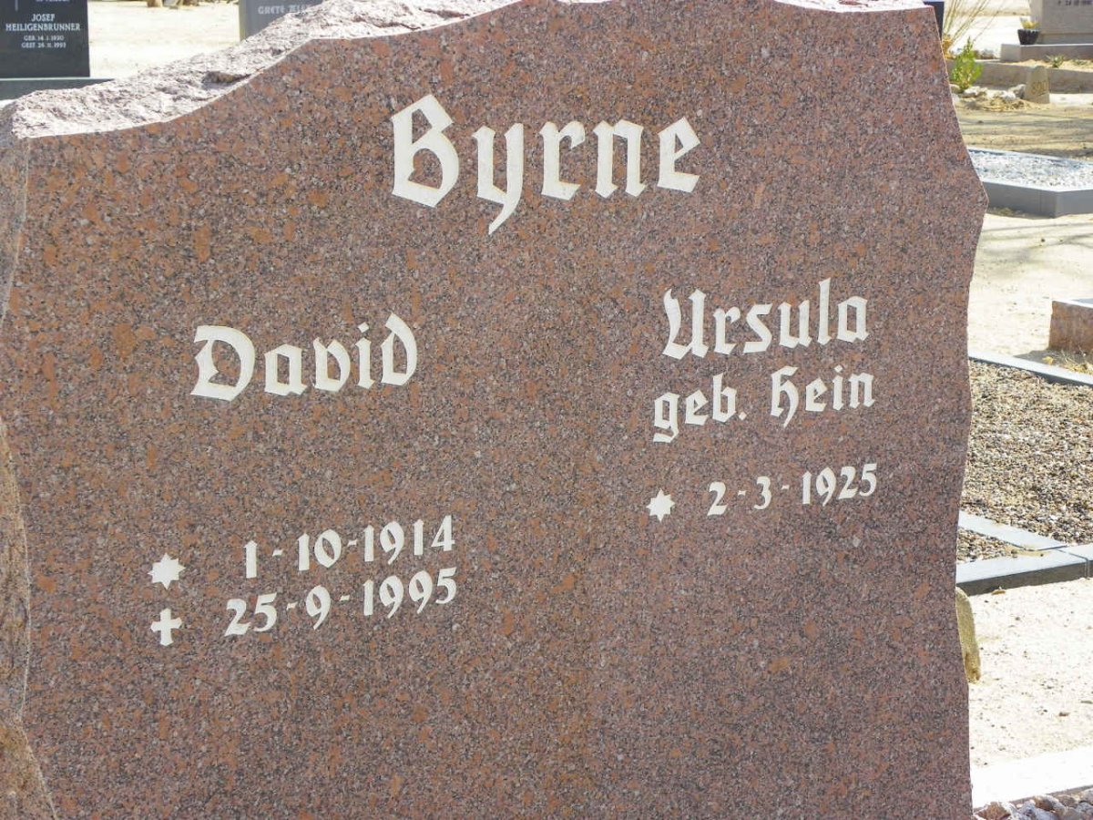 BYRNE David 1914-1995 &amp; Ursula HEIN 1925-