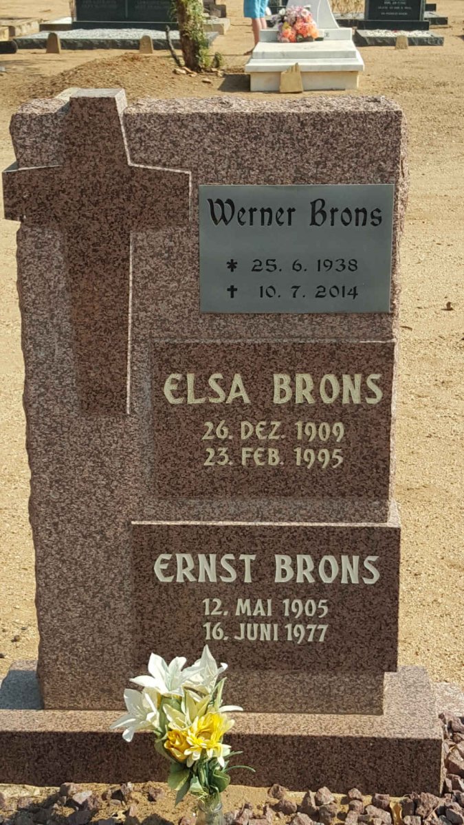 BRONS Ernst 1905-1977 :: BRONS Elsa 1909-1995 :: BRONS Werner 1938-2014