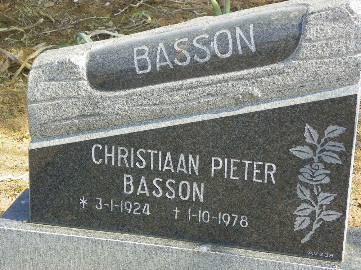 BASSON Christiaan Pieter 1924-1978