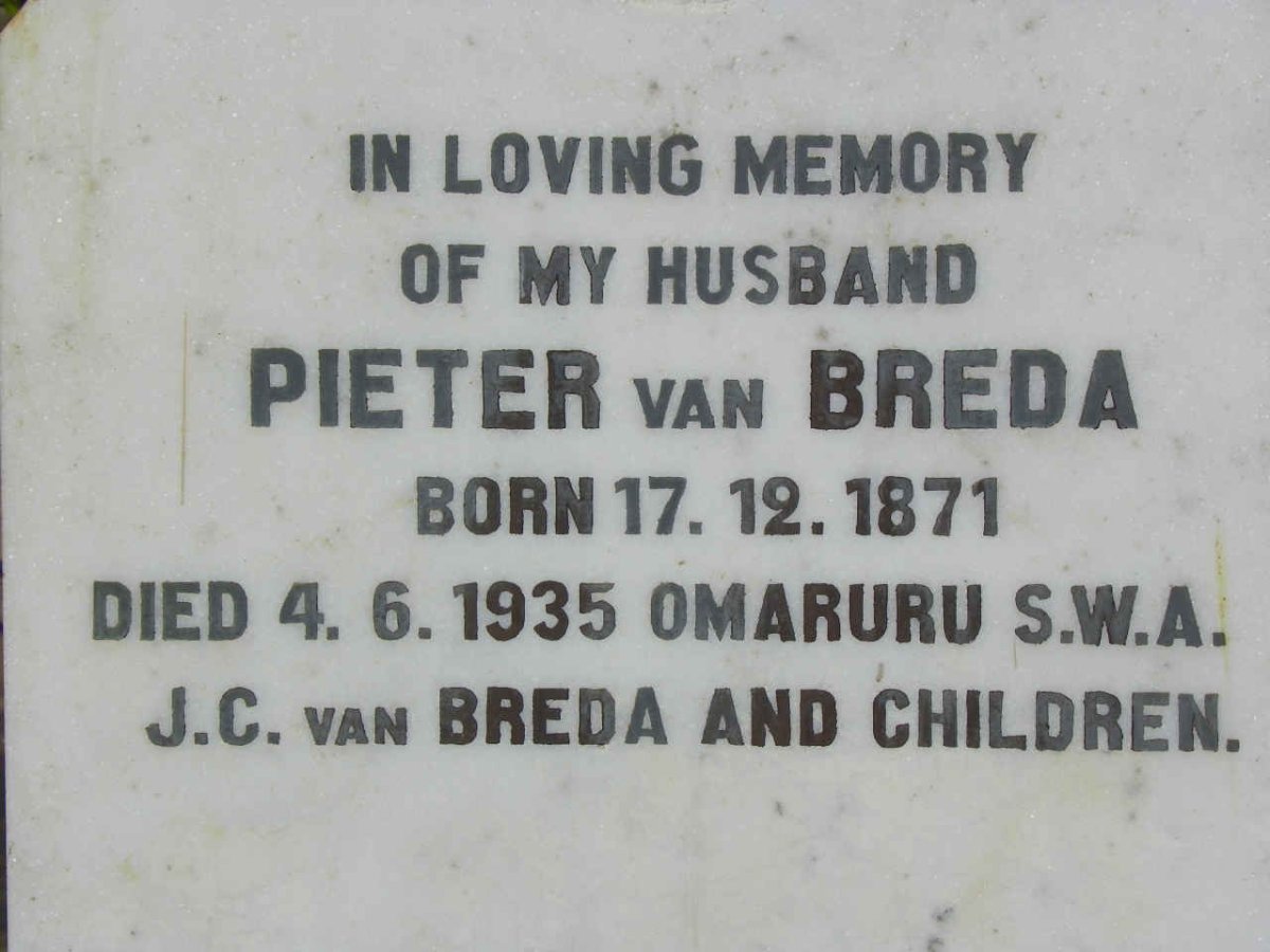BREDA Pieter, van 1871-1935
