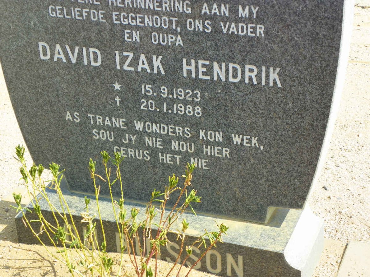 BUISSON David Izak Hendrik, du 1923-1988