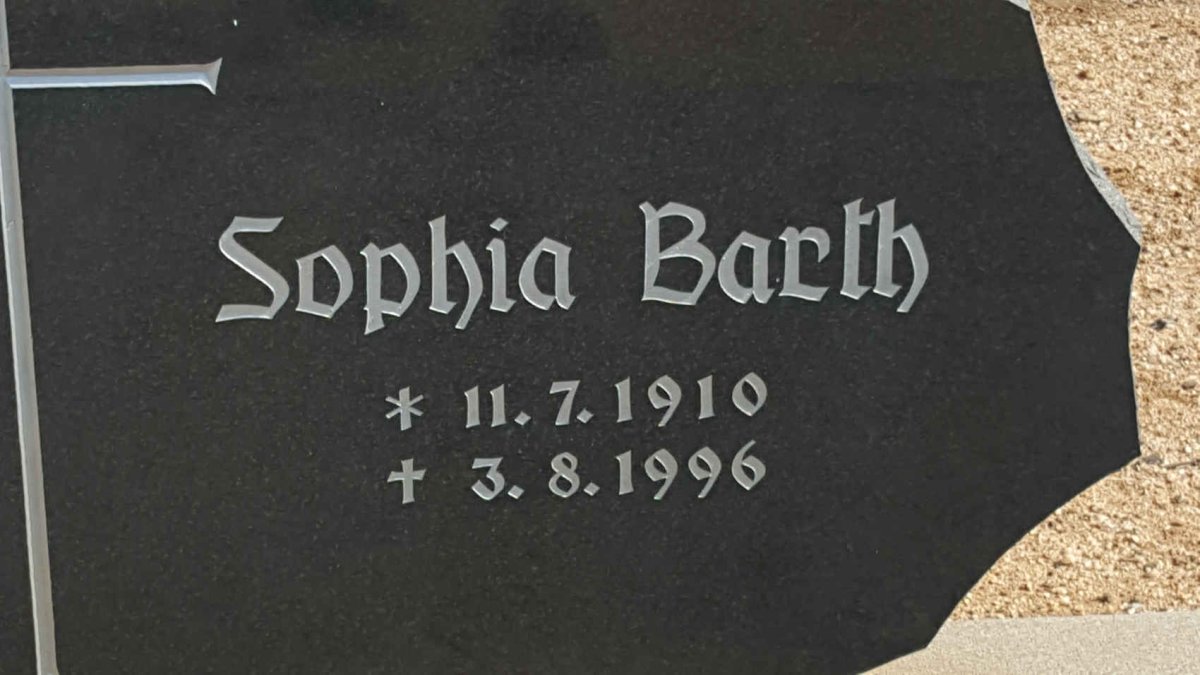 BARTH Harry 1906-1965 &amp; Sophia 1910-1996