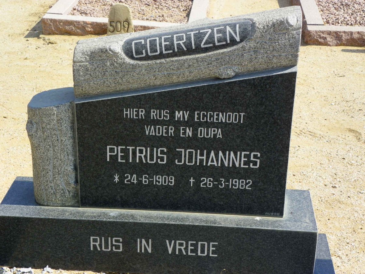 COERTZEN Petrus Johannes 1909-1982