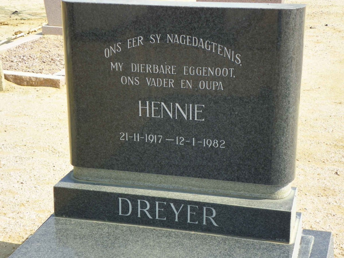 DREYER Hennie 1917-1982