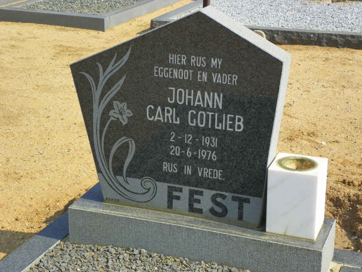 FEST Johann Carl Gotlieb 1931-1976