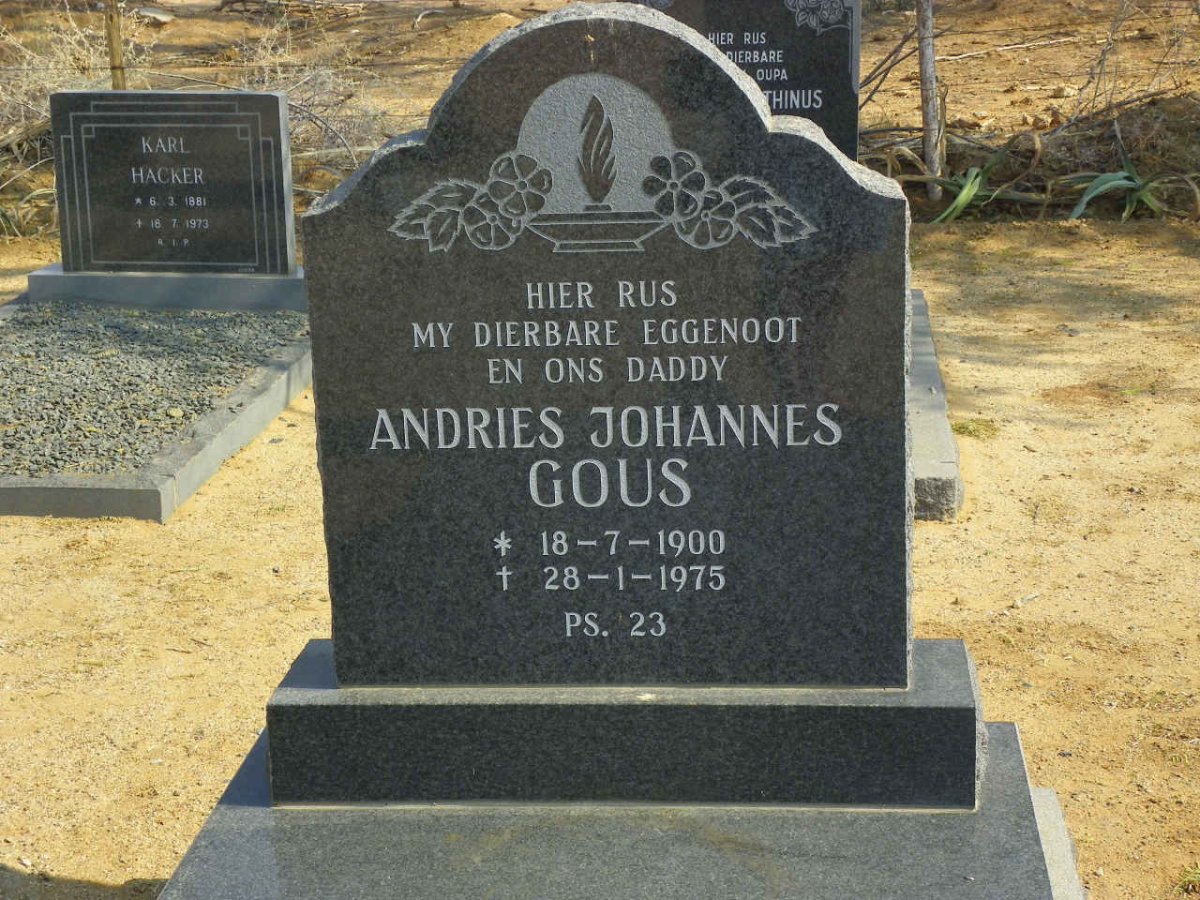 GOUS Andries Johannes 1900-1975