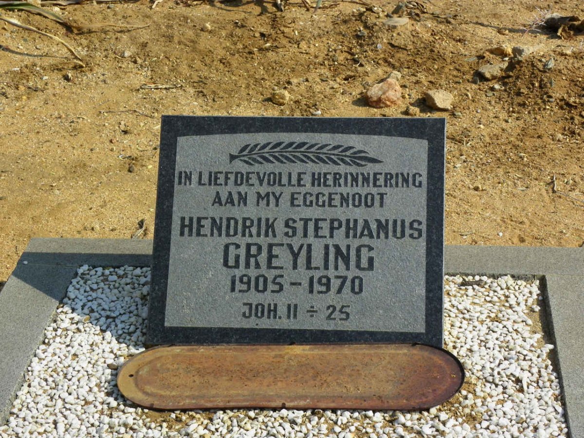 GREYLING Hendrik Stephanus 1905-1970
