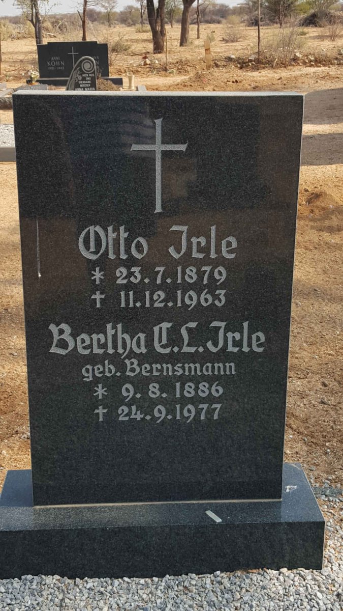 IRLE Otto 1879-1963 &amp; Bertha C.L. BEENSMANN 1886-1977