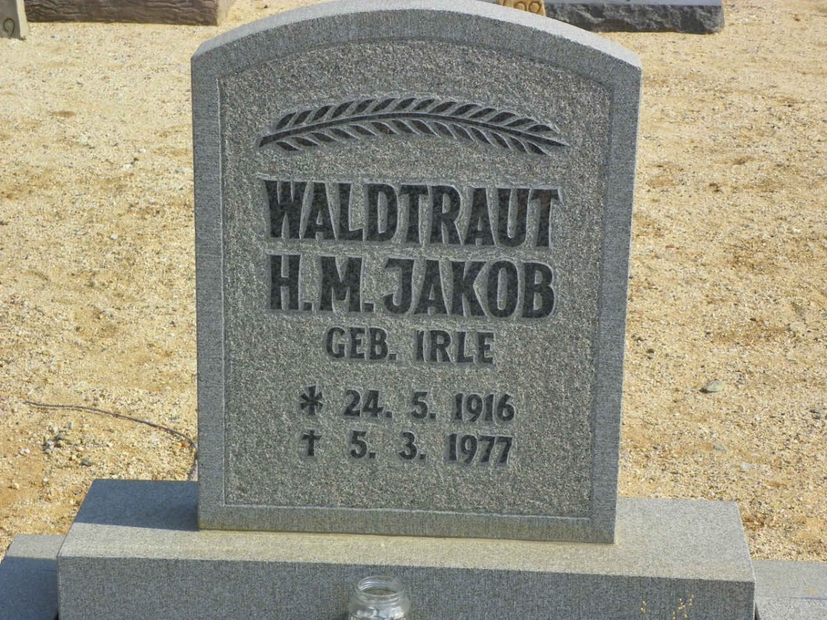 JAKOB Waldtraut H.M. nee IRLE 1916-1977