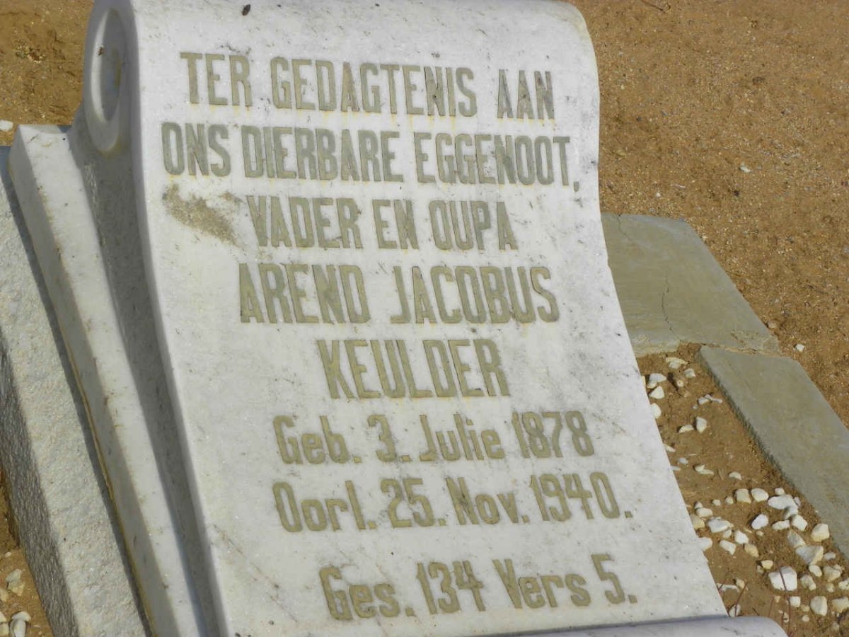 KEULDER Arend Jacobus 1878-1940