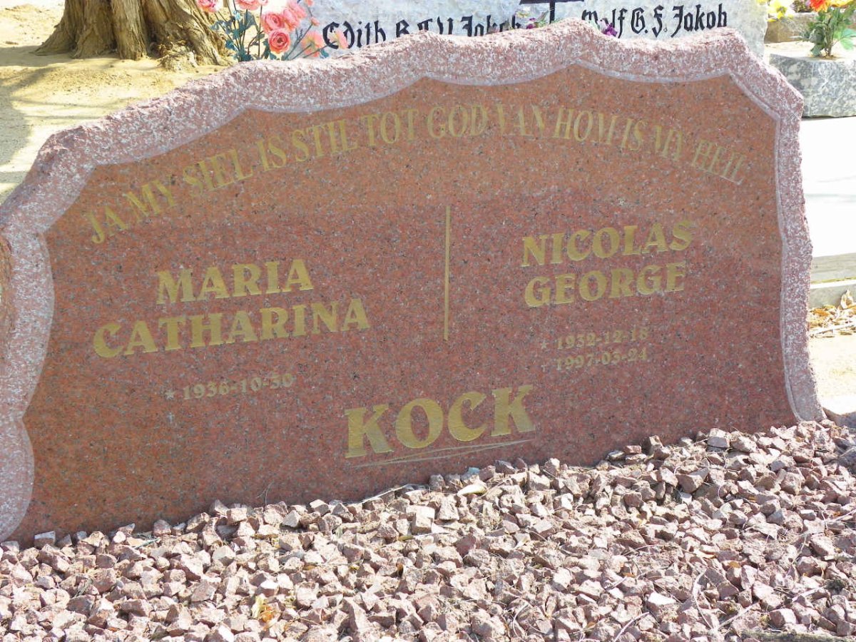 KOCK Nicolas George 1932-1997 &amp; Maria Catharina 1936-