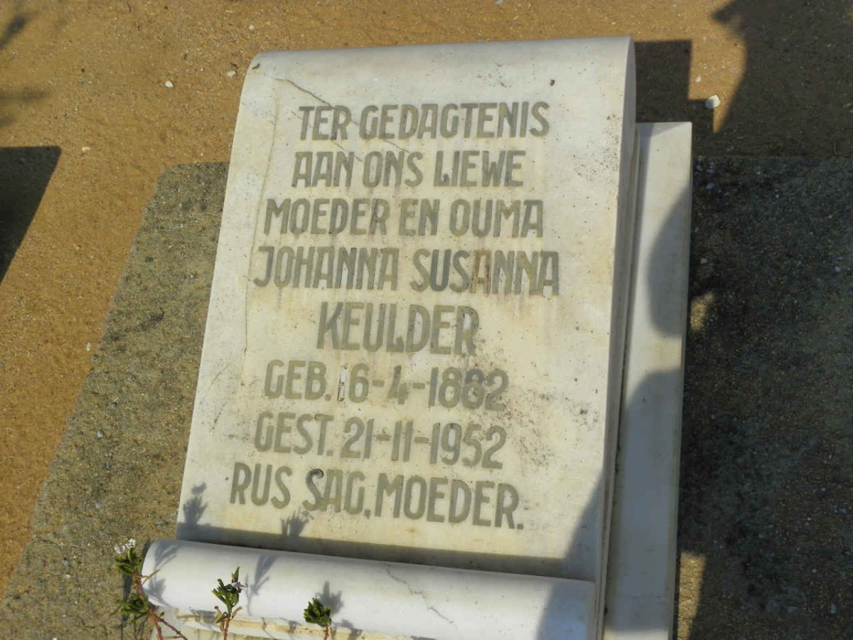 KEULDER Johanna Susanna 1882-1952