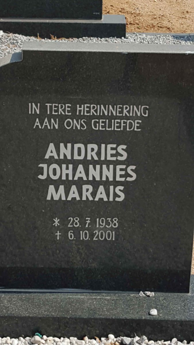 MARAIS Andries Johannes 1938-2001