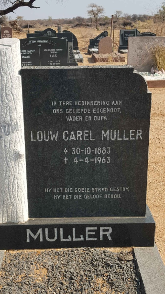 MULLER Louw Carel 1883-1963