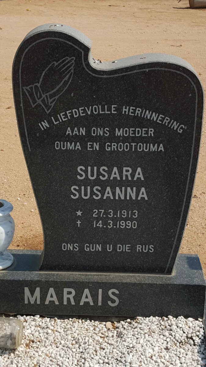 MARAIS Susara Susanna 1913-1990