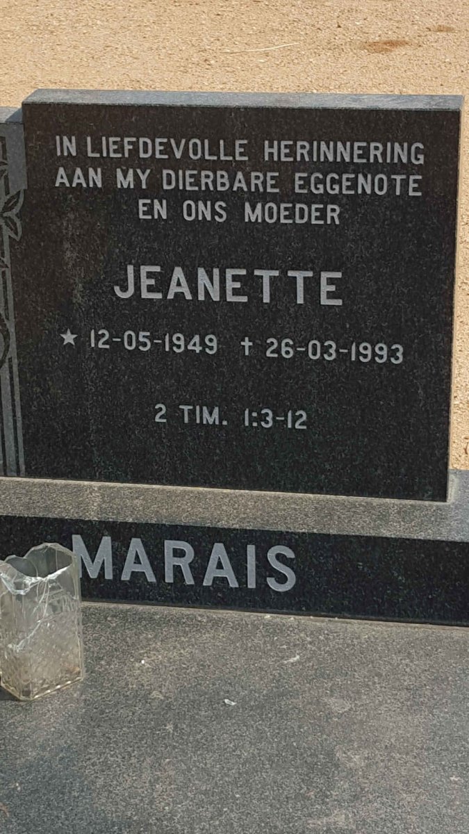 MARAIS Jeanette 1949-1993