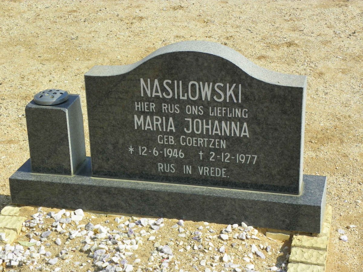 NASILOWSKI Maria Johanna nee COERTZEN 1946-1977