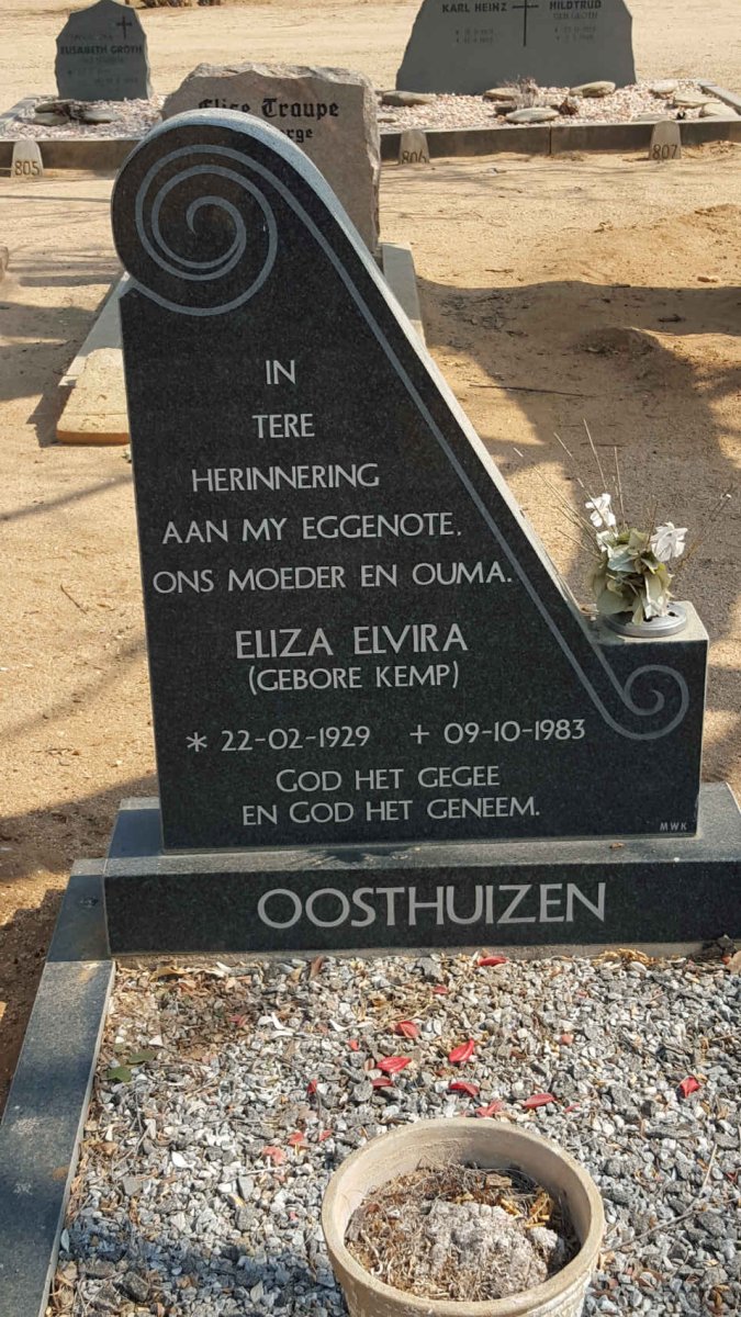 OOSTHUIZEN Eliza Elvira nee KEMP 1929-1983