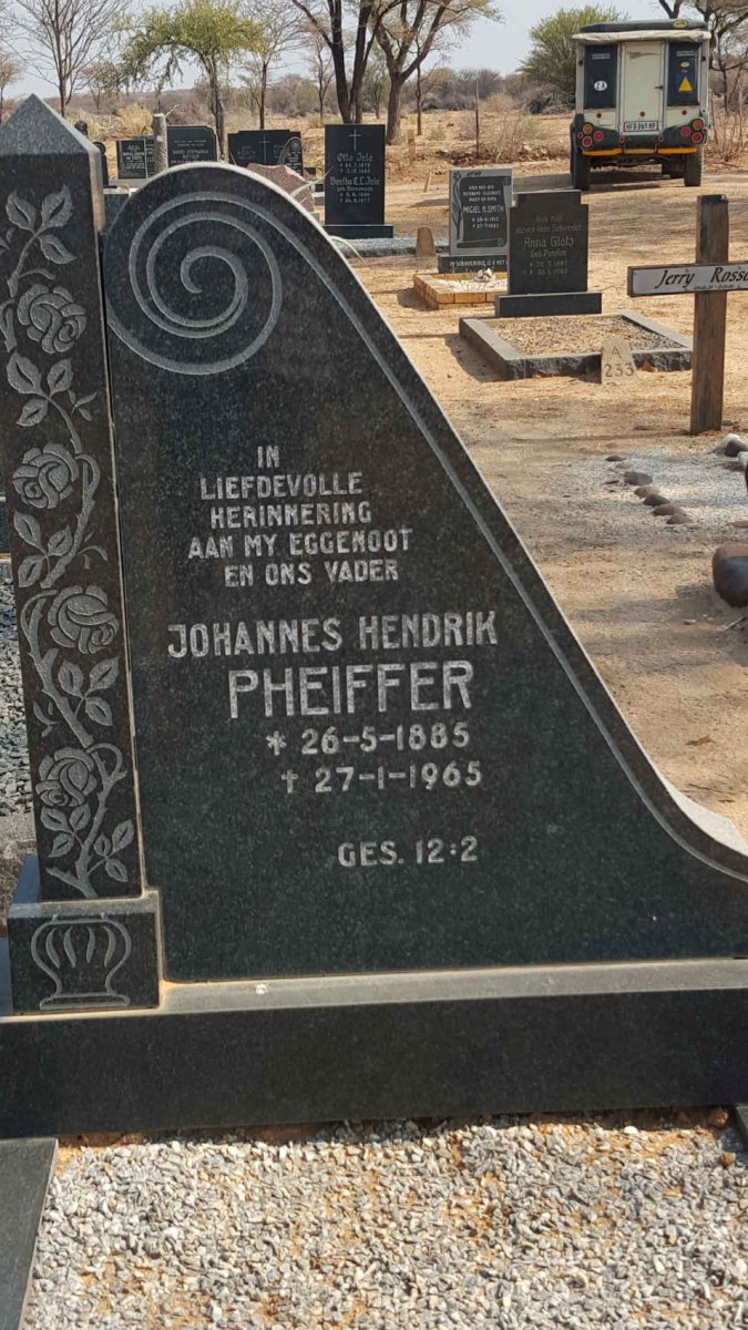 PHEIFFER Johannes Hendrik 1885-1965