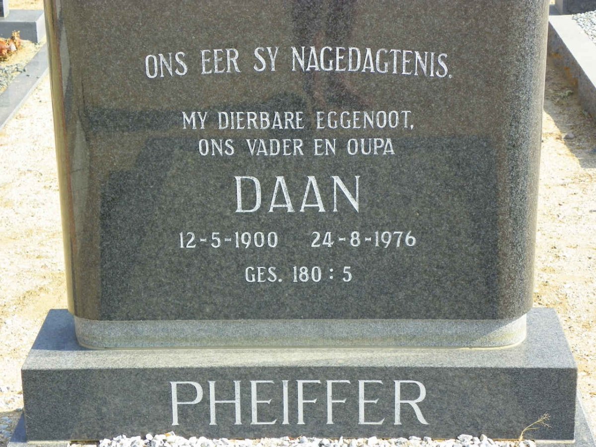 PHEIFFER Daan 1900-1976