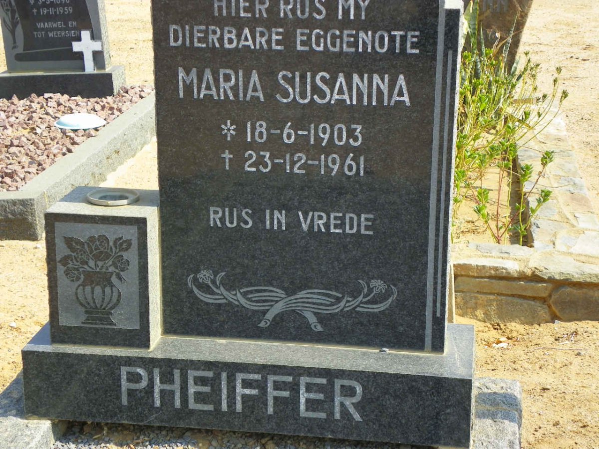 PHEIFFER Maria Susanna 1903-1961