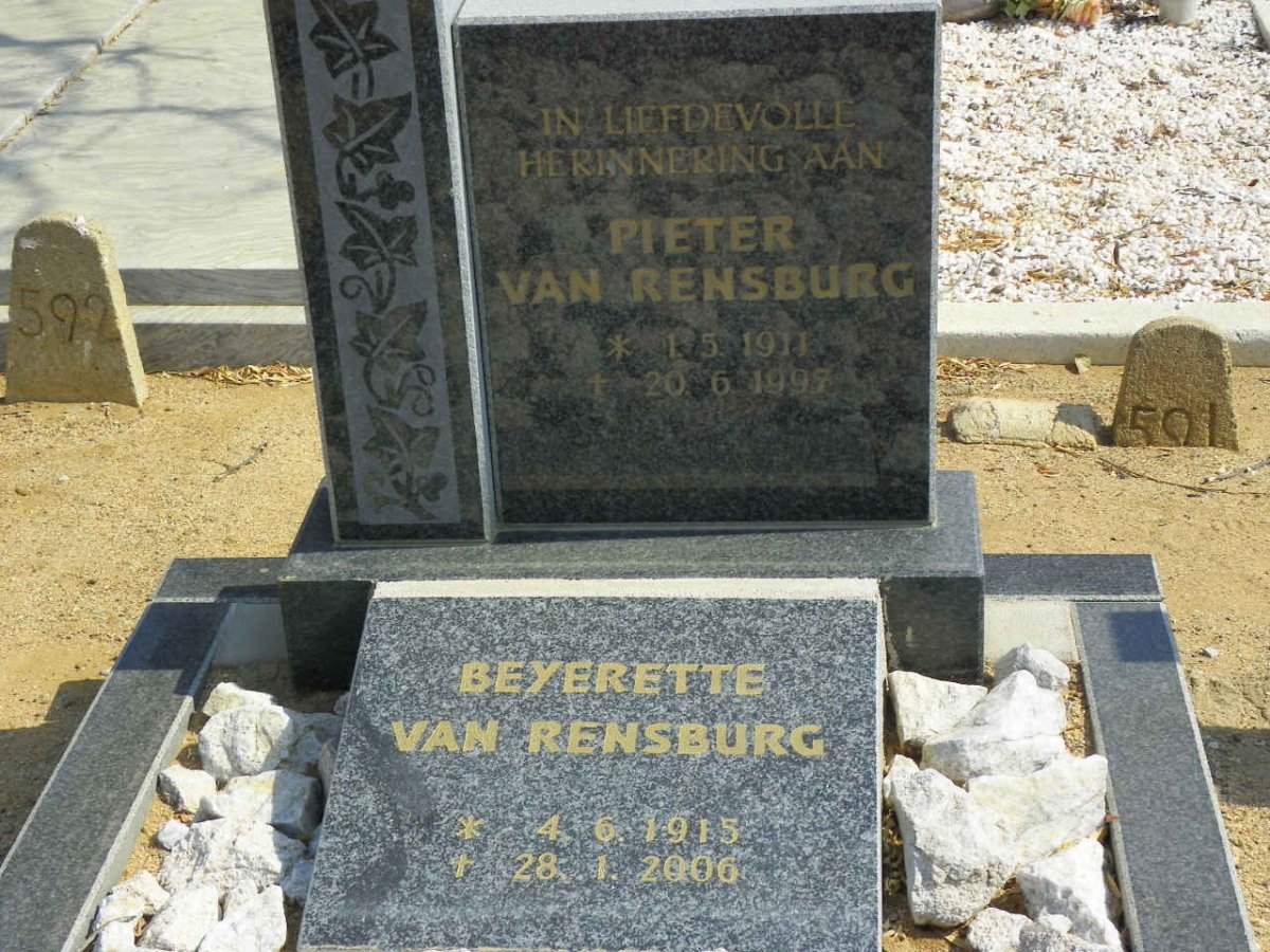 RENSBURG Pieter, van 1911-1997 &amp; Beyerette 1915-2006