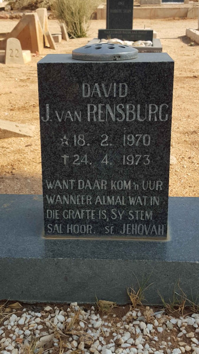 RENSBURG David, J.van 1970-1973