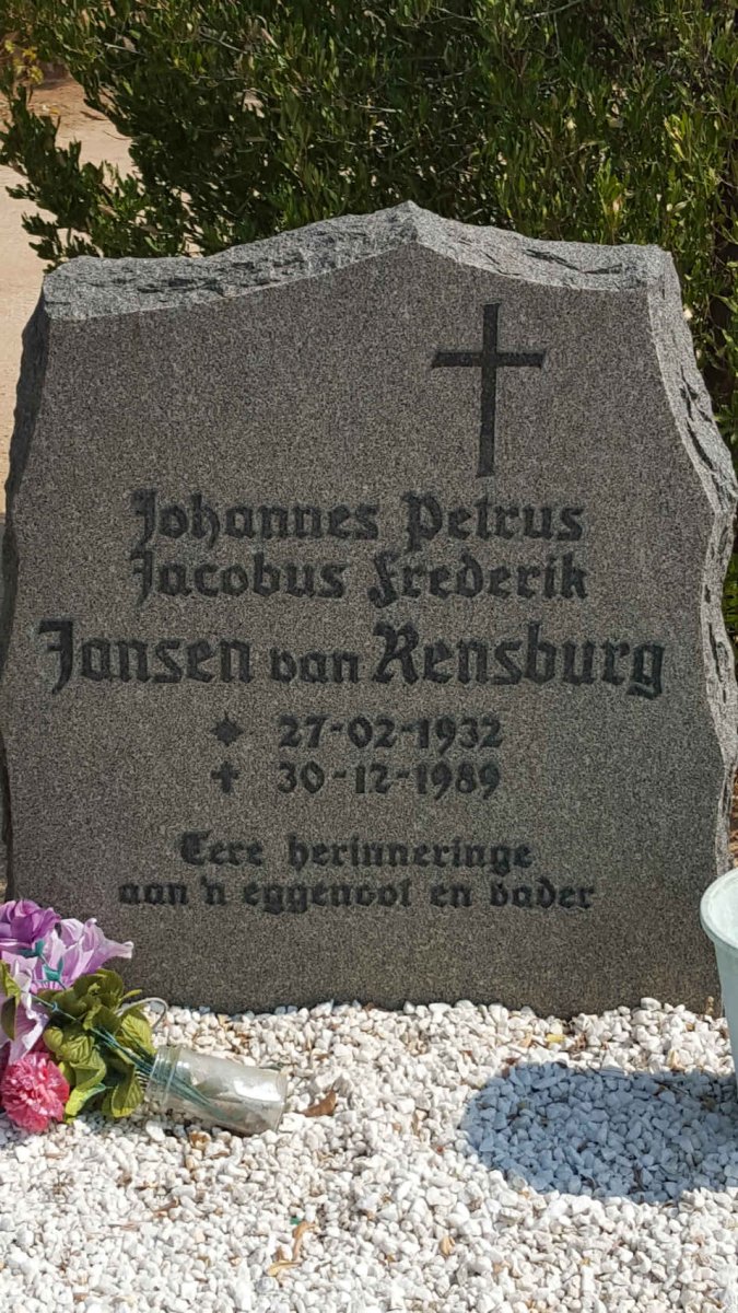 RENSBURG Johannes Petrus Jacobus Frederik, Jansen van 1932-1989