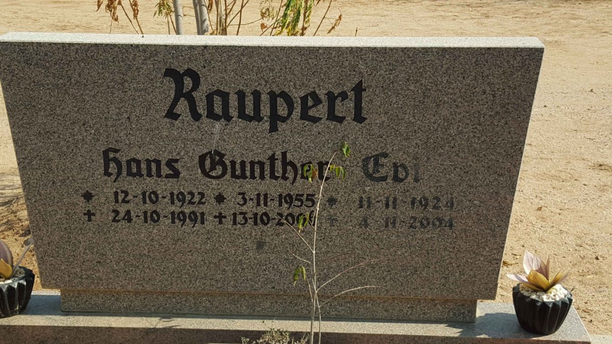 RAUPERT Hans Gunther 1922-1991 :: RAUPERT Evi 1924-2004 :: RAUPERT Gunther 1955-2006