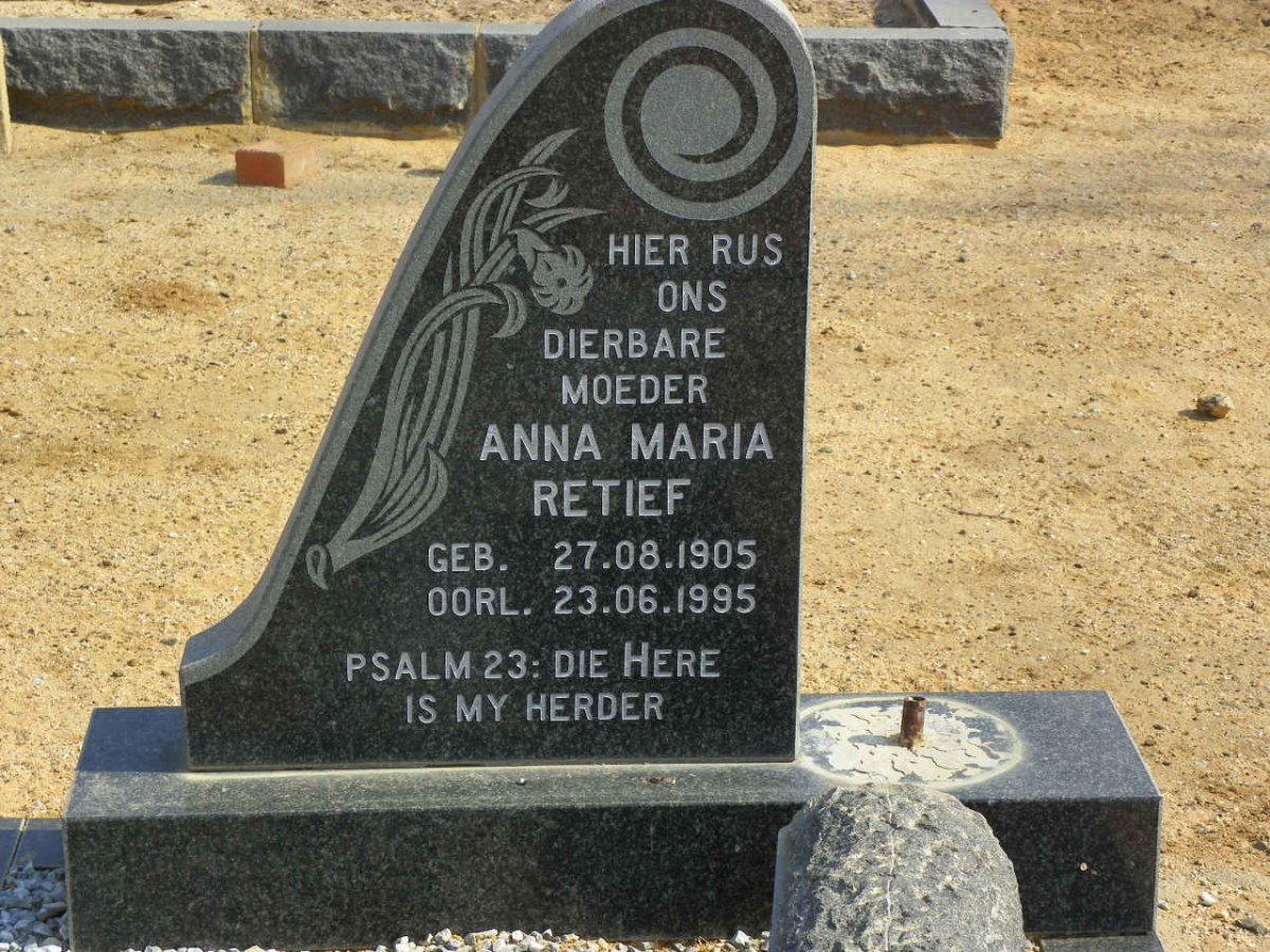 RETIEF Anna Maria 1905-1995