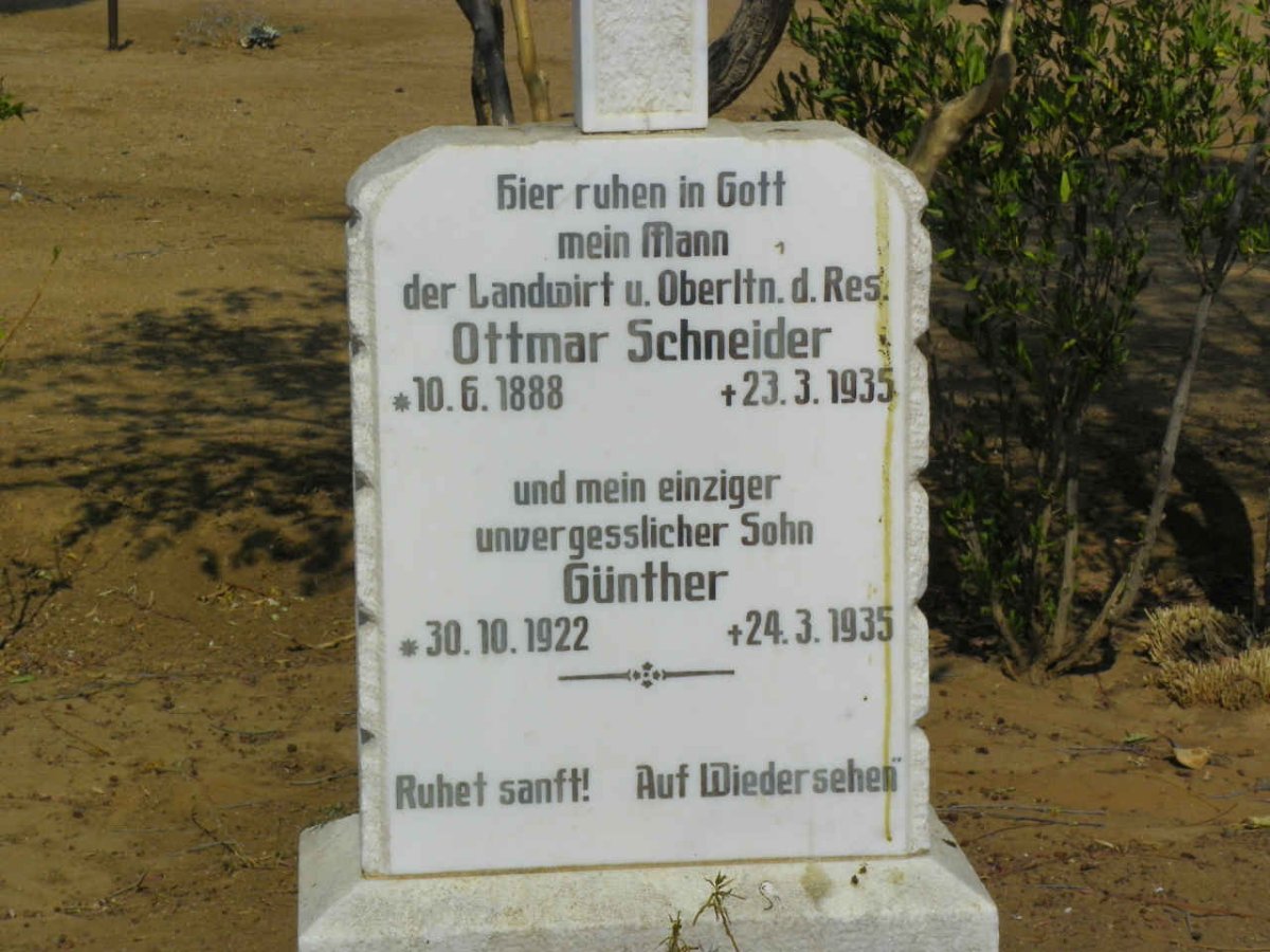SCHNEIDER Ottmar 1888-1935 :: SCHNEIDER Gunther 1922-1935