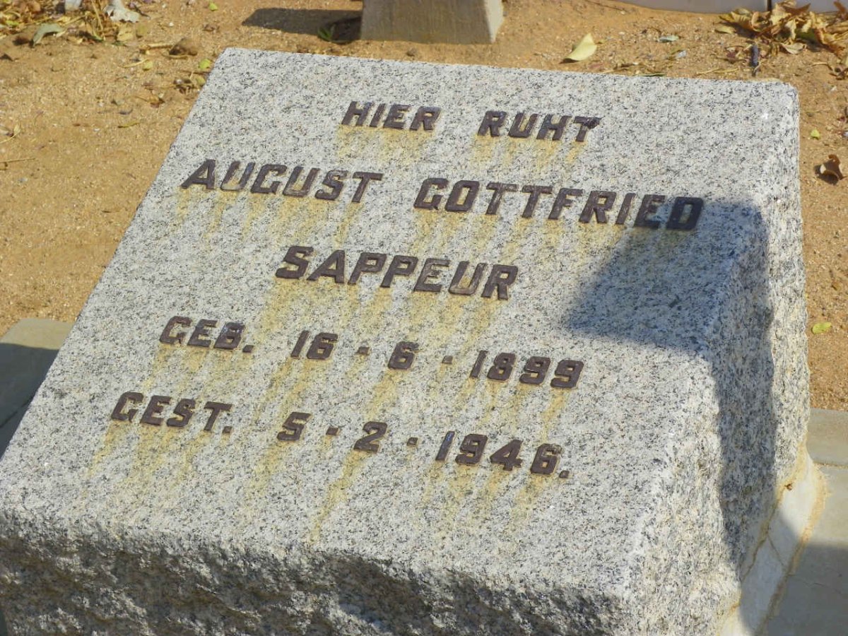 SAPPEUR August Gottfried 1899-1946