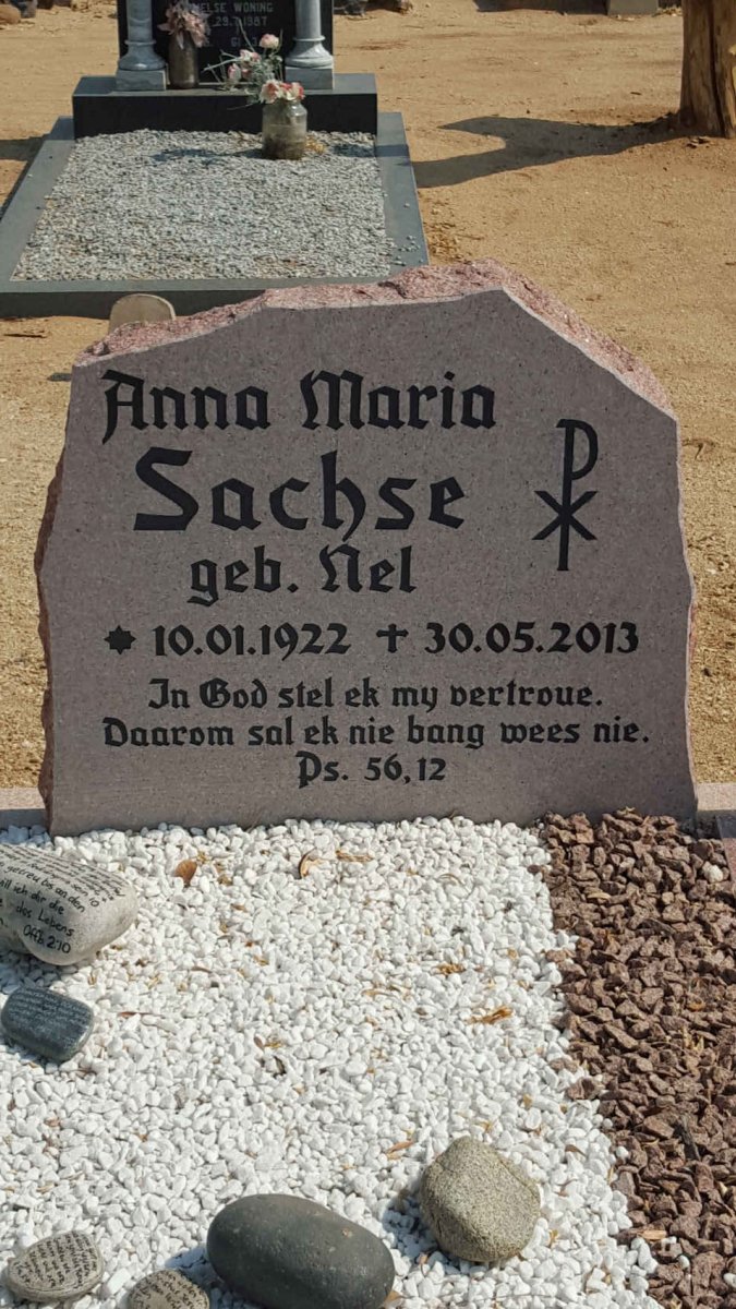 SACHSE Anna Maria nee NEL 1922-2013