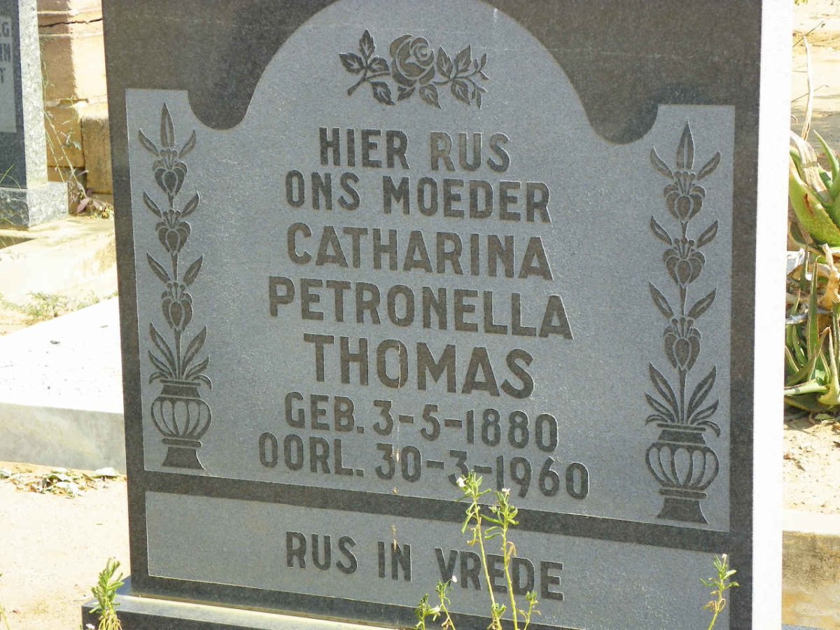 THOMAS Catharina Petronella 1880-1960