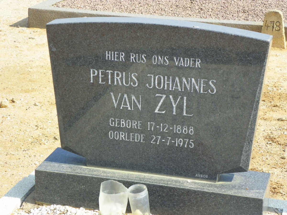 ZYL Petrus Johannes, van 1888-1975