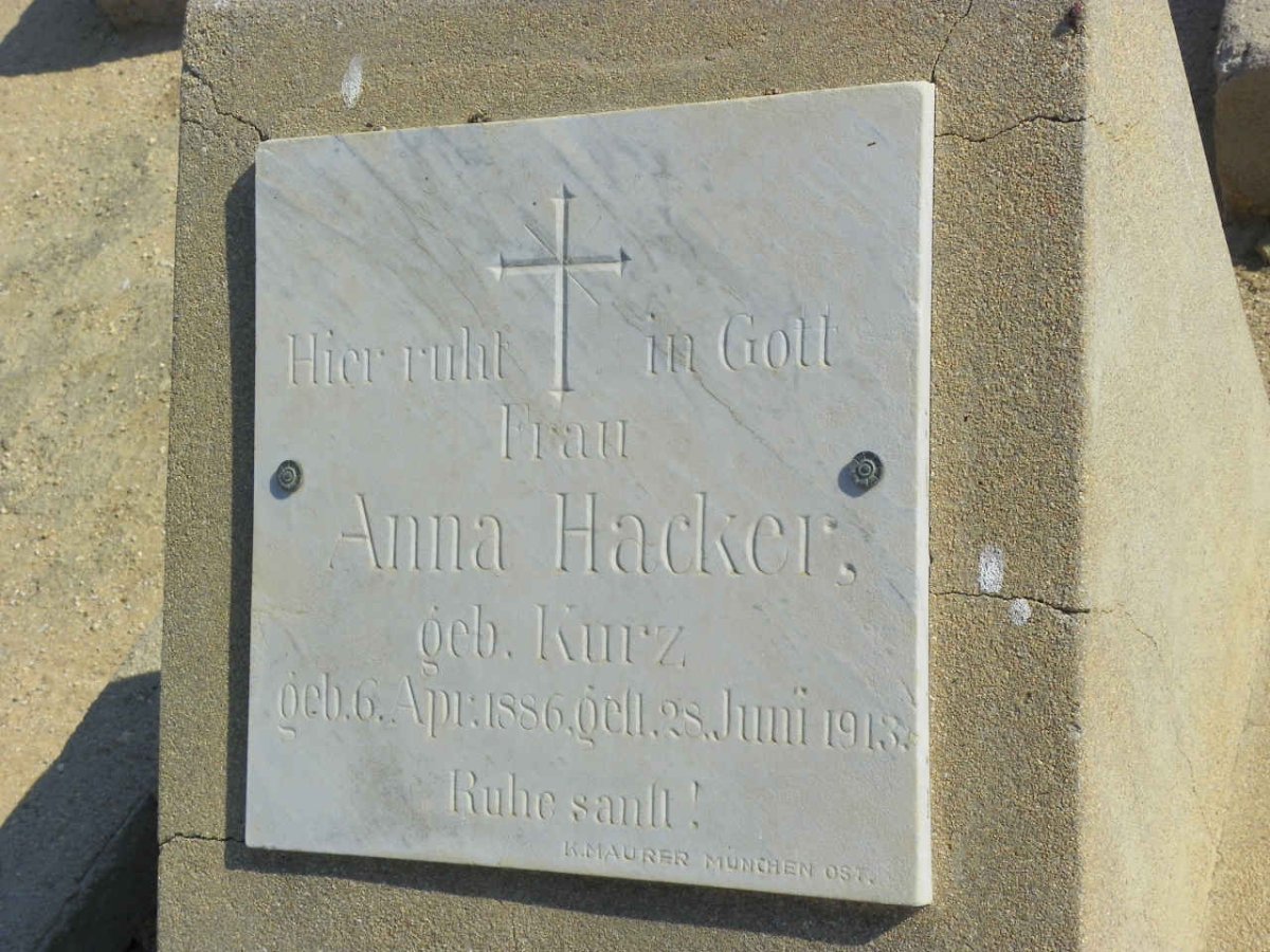 HACKER Anna nee KURZ 1886-1913