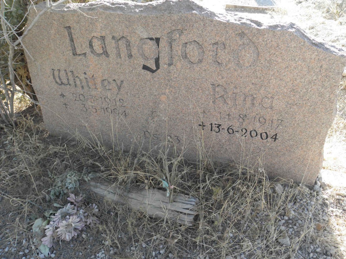 LANGFORD Whitey 1912-1994 &amp; Rina 1917-2004