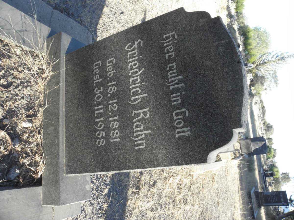RAHN Friedrich 1881-1958