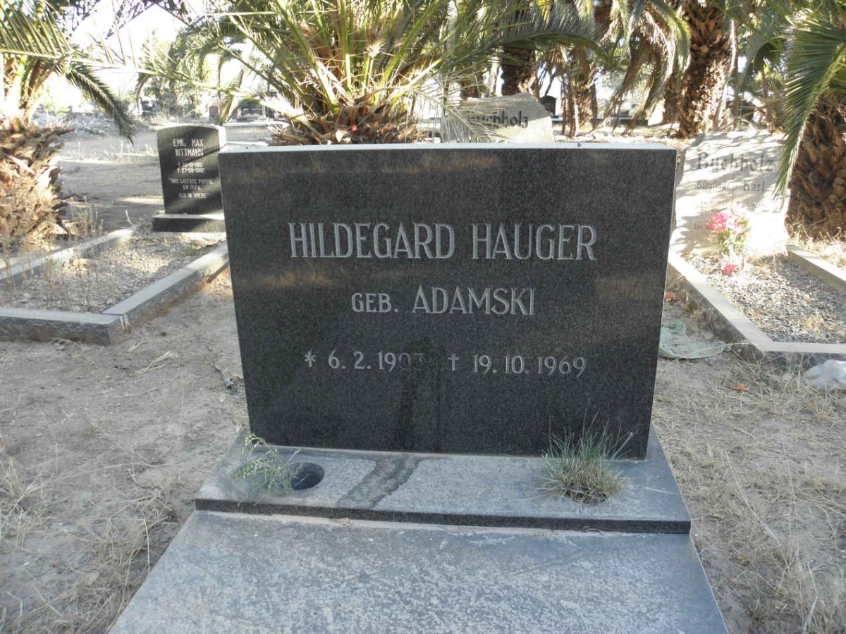 HAUGER Hildegard nee ADAMSKI 1903-1969