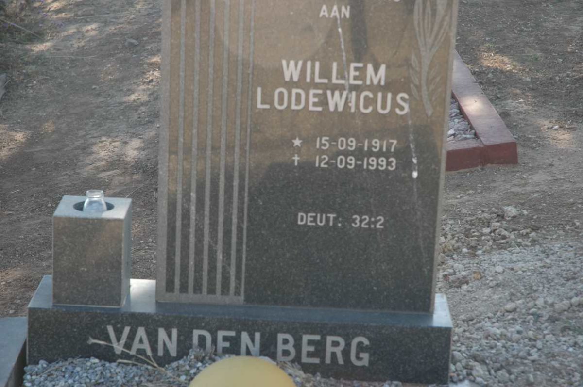 BERG Willem Lodewicus, van den 1917-1993